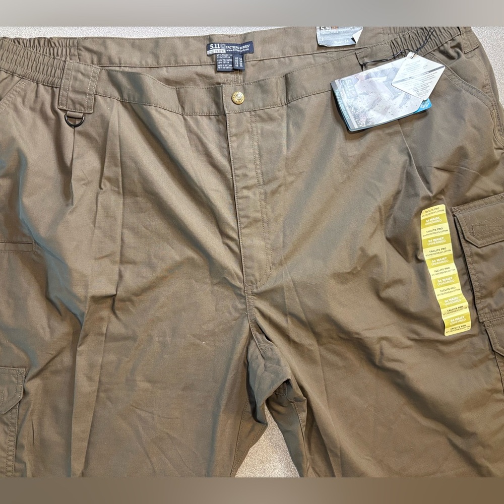 5.11 Tactical Cargo Pants Mens 54 Brown Tundra Rip Stop‎ Utility Outdoor Canvas